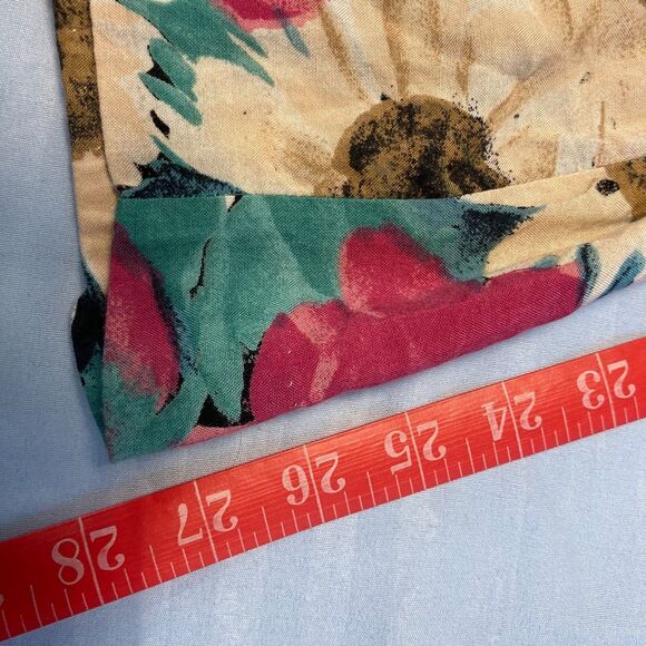 90s Petite Sophisticate Skirt Vintage All Over Print Sunflower Floral Boho Midi - Picture 3 of 7